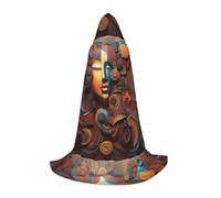 XZDAL A Artistic Wonder Cape à capuche longue pour adolescent, cosplay, bal masqué, carnaval, fête - Taille M