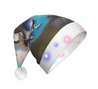 XZDAL a Travel Dreams Chapeau de Noël lumineux pour adulte - Accessoires de costume de Père Noël