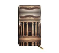 XZDAL Ancient Relics Portefeuille long en cuir tendance avec emplacements pour cartes, poche pour espèces et section zippée pour pièces de monnaie