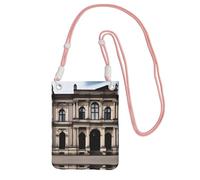XZDAL aOld Architecture Sac à bandoulière pour téléphone portable, noir, pour femme, tendance et réglable, léger pour un usage quotidien, rose, Taille unique