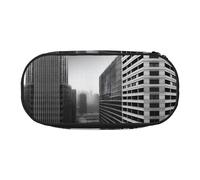 Xzdal Aurban Horizon Trousse à crayons imprimée pour ranger des articles de papeterie ou des cosmétiques, répondant à divers besoins de stockage, Noir , Taille unique, Trousse de beauté