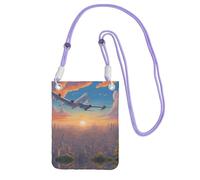 XZDAL Beau sac à bandoulière pour téléphone portable en forme d'avion noir pour femme, tendance et réglable, léger pour un usage quotidien, violet, Taille unique