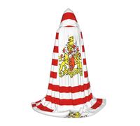 XZDAL Cape à capuche avec drapeau du Sénat de Brême - S pour adolescents - Longue cape pour cosplay, bal masqué, carnaval, fête
