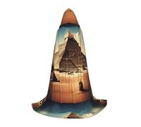 XZDAL Cape à capuche Dreaming of the Pyramids of Khufu - M - Pour adolescents - Longue cape pour cosplay, bal masqué, carnaval, fête