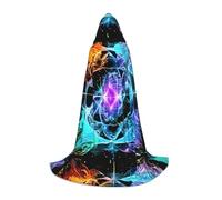 XZDAL Cape à capuche en huit dimensions pour adolescents - Longue cape pour cosplay, bal masqué, carnaval, fête