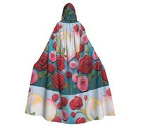 XZDAL Cape à capuche Love in Bloom pour adulte pour Halloween, cosplay, bal masqué, fête costumée