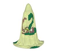 XZDAL Cape à capuche pour adolescent avec graines de tournesol et vers de terre - Taille L - Pour cosplay, bal masqué, carnaval, fête