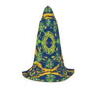 XZDAL Cape à capuche totem Yin Yang S pour adolescents - Longue cape pour cosplay, bal masqué, carnaval, fête