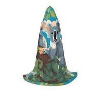 XZDAL Cape à capuche Two Happy Koalas S pour adolescents - Longue cape pour cosplay, bal masqué, carnaval, fête