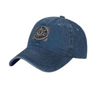 XZDAL Casquette de baseball tendance aTime Travel Denim noire unisexe avec bord courbé pour l'extérieur, le voyage, le sport, le quotidien, bleu marine, Taille unique