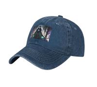 XZDAL Casquette de baseball tendance WraithsAndWitches en denim noir unisexe avec bord courbé pour l'extérieur, les voyages, le sport, le quotidien, bleu marine, Taille unique
