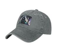 XZDAL Casquette de baseball tendance WraithsAndWitches en denim noir unisexe avec bord courbé pour l'extérieur, les voyages, le sport, le quotidien, gris, Taille unique