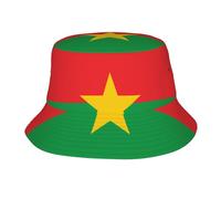 XZDAL Chapeau Seau Drapeau du Burkina Faso Unisexe pour Extérieur Pliable Respirant Protection Solaire pour Jardinage Camping Noir