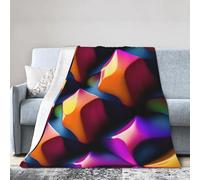 XZDAL Couverture en flanelle tridimensionnelle avec diamants 152,4 x 127 cm pour l'hiver, légère, chaude, douce, pour lit, canapé, camping, voyage, utilisation à la maison
