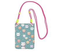 XZDAL Cute Fox Sac à bandoulière pour téléphone portable Noir pour femme, tendance et réglable, léger pour un usage quotidien, Fuchsia, Taille unique