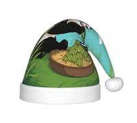 XZDAL Deux adorables grands pandas festival Père Noël doux au toucher chapeau pour fête de vacances accessoires de costume décoration