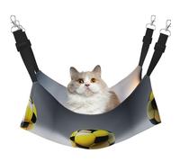 XZDAL Deux ballons de football doux et veloutés de différentes tailles Hamac L pour animaux domestiques, réglable avec crochets métalliques, double face pour un confort ultime