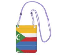 XZDAL Drapeau des Comores Sac à bandoulière noir pour téléphone portable pour femme, tendance et réglable, léger pour un usage quotidien, violet, Taille unique