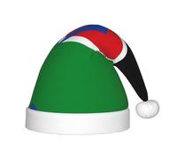 XZDAL Drapeau du Soudan du Sud - Chapeau de Père Noël lisse au toucher pour fête de vacances - Accessoires de costume