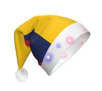 XZDAL Drapeau du Tchad Chapeau de Noël Lumineux Décoration Adulte Père Noël Vacances Costume Accessoires