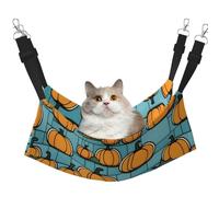 XZDAL Hamac de parade en forme de citrouille velouté pour chat réglable avec crochets métalliques double face pour un confort ultime
