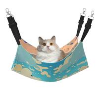 XZDAL Hamac de plage doux et velouté L pour chat réglable avec crochets en métal, double face pour un confort ultime