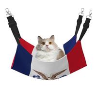 XZDAL Hamac doux et velouté avec drapeau de l'Iowa M pour animaux domestiques, réglable avec crochets métalliques, double face pour un confort ultime