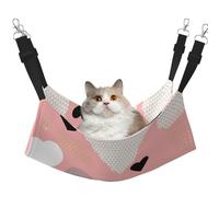 XZDAL Hamac doux et velouté avec motif abstrait pour chat et animal domestique, réglable avec crochets métalliques, double face pour un confort ultime
