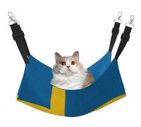 XZDAL Hamac doux et velouté drapeau suédois M pour animal domestique chat réglable avec crochets métalliques double face pour un confort ultime