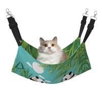 XZDAL Hamac doux et velouté pour deux grands pandas mignons L pour animaux domestiques, réglable avec crochets métalliques, double face pour un confort ultime