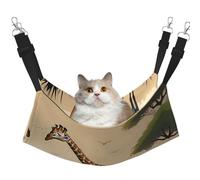 XZDAL Hamac doux et velouté pour mère et enfant girafe L pour animaux domestiques, réglable avec crochets métalliques, double face pour un confort ultime