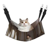 XZDAL Hamac élégant et velouté pour chat - Réglable avec crochets métalliques - Double face pour un confort ultime