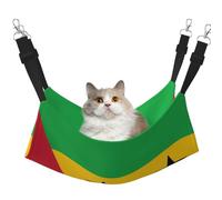 XZDAL Hamac en forme de drapeau de Sao Tomé et Principe en velours doux pour chat réglable avec crochets métalliques double face pour un confort ultime