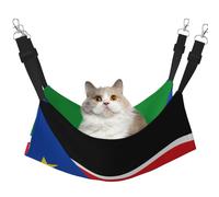 XZDAL Hamac en forme de drapeau du Soudan du Sud - Pour chat - Réglable avec crochets métalliques - Double face pour un confort ultime