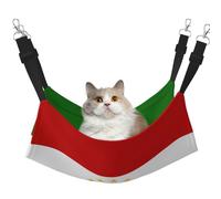 XZDAL Hamac en forme de drapeau du Tadjikistan en velours doux pour chat réglable avec crochets métalliques double face pour un confort ultime