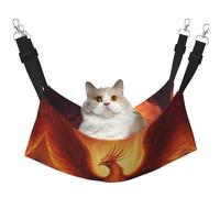 XZDAL Hamac en forme de phénix doux et velouté pour chat réglable avec crochets métalliques, double face pour un confort ultime
