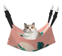 XZDAL Hamac en forme de plantes vertes en pot doux et velouté L pour animaux de compagnie, réglable avec crochets métalliques, double face pour un confort ultime