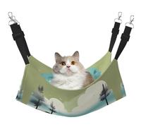 XZDAL Hamac Lakes Tranquil Lakes pour chat et chat - Réglable avec crochets métalliques - Double face pour un confort ultime
