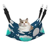 XZDAL Hamac velouté doux à deux nuages timides L pour animaux domestiques, réglable avec crochets métalliques, double face pour un confort ultime