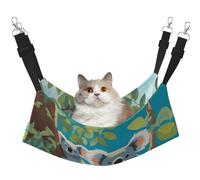 XZDAL Hamac velouté doux deux koalas joyeux L pour animaux domestiques, réglable avec crochets métalliques, double face pour un confort ultime