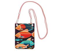XZDAL Il y a un autre poisson dans le sac à bandoulière pour téléphone portable noir pour femme, tendance et réglable, léger pour un usage quotidien, rose, Taille unique