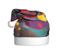 XZDAL Music Vibe Chapeau de Noël en peluche pour adulte Accessoire de déguisement pour festivals et événements