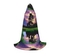 XZDAL Nature's Beauty Cape à capuche longue pour adolescent, cosplay, bal masqué, carnaval, fête - Taille L