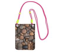 XZDAL Pebbles in the beach Sac à bandoulière pour téléphone portable Noir pour femme, tendance et réglable, léger pour un usage quotidien, Fuchsia, Taille unique