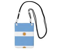 XZDAL Sac à bandoulière pour téléphone portable avec drapeau argentin, noir, pour femme, tendance et réglable, léger pour un usage quotidien, Noir , Taille unique