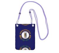 XZDAL Sac à bandoulière pour téléphone portable avec drapeau de l'État du Kentucky - Noir - Pour femme, tendance et réglable, léger pour un usage quotidien, violet, Taille unique