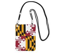 XZDAL Sac à bandoulière pour téléphone portable avec drapeau de l'État du Maryland, noir pour femme, tendance et réglable, léger pour un usage quotidien, Noir , Taille unique