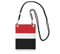 XZDAL Sac à bandoulière pour téléphone portable avec drapeau du Yémen - Noir - Pour femme, tendance et réglable, léger pour un usage quotidien, Noir , Taille unique