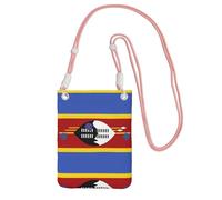 XZDAL Sac à bandoulière pour téléphone portable motif drapeau du Swaziland noir pour femme, tendance et réglable, léger pour un usage quotidien, rose, Taille unique