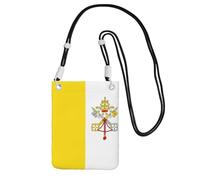 XZDAL Sac à bandoulière pour téléphone portable motif drapeau du Vatican pour femme, tendance et réglable, léger pour un usage quotidien, Noir , Taille unique